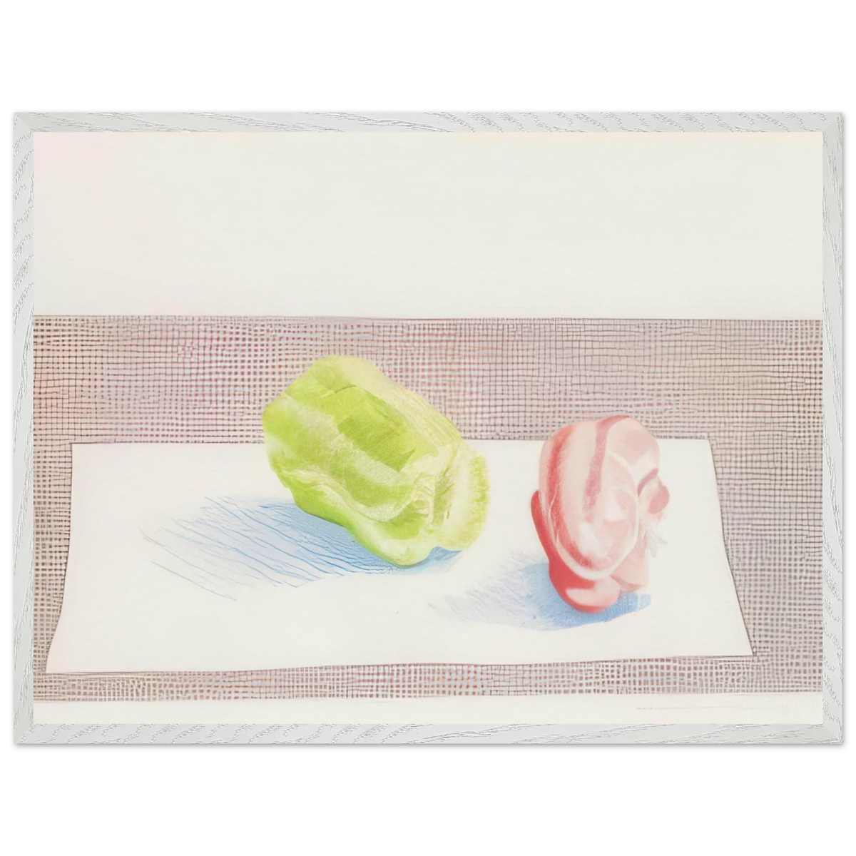Two Peppers by David Hockney Framed Print
