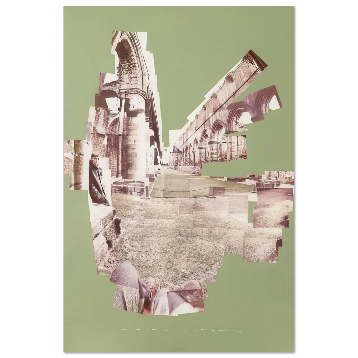 Ian Fountains Abbey, Yorkshire, January 1983 by David Hockney Poster