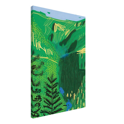 David Hockney, The Yosemite Suite, Yosemite mountains and lush green forests, canvas print, 50 × 75 cm (20 × 30 in)