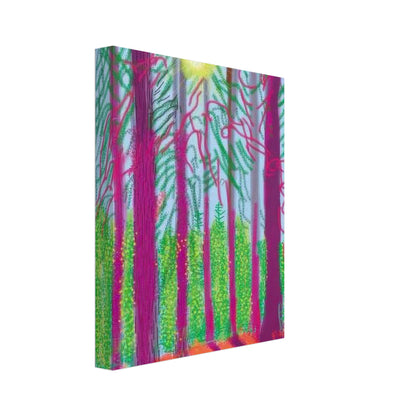 David Hockney, The Yosemite Suite, Yosemite mountains and lush green forests, canvas print, 30 × 30 cm (12 × 12 in)