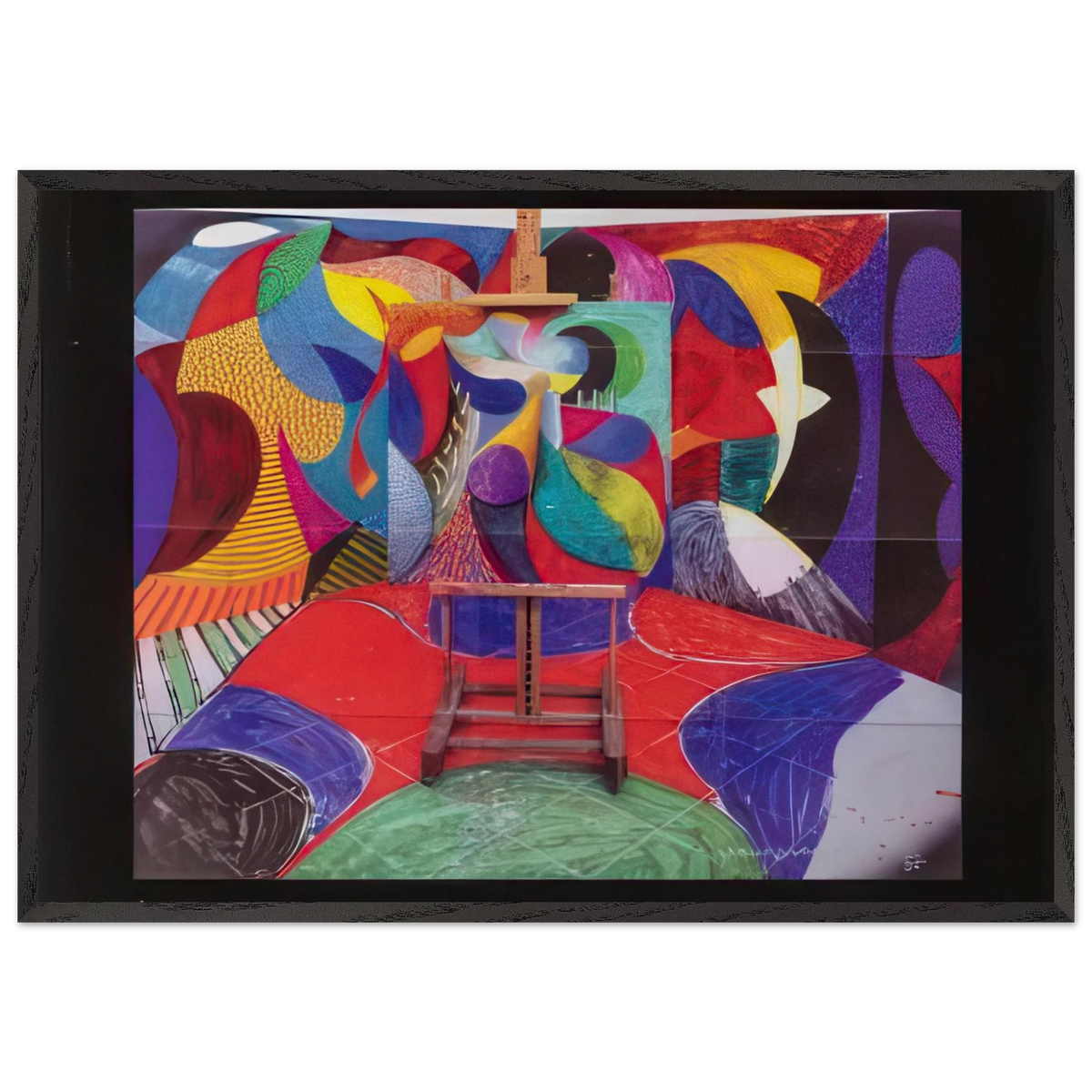 Painted Environment I - Signed Print by David Hockney