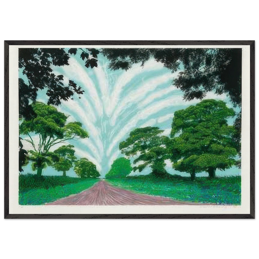 Summer Sky by David Hockney 70x100 cm / 28x40″ inches Framed Art Print – Black Wooden Frame