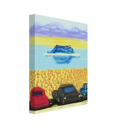 David Hockney, The Yosemite Suite, Yosemite mountains and lush green forests, canvas print, 40 × 60 cm (16 × 24 in)
