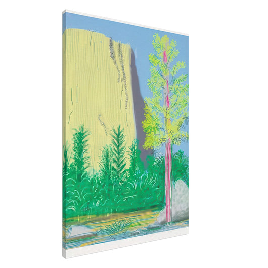 David Hockney, The Yosemite Suite, Yosemite mountains and lush green forests, canvas print, 20 × 25 cm (8 × 10 in)