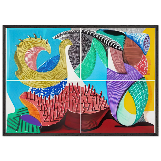 Four Part Splinge - Signed Print by David Hockney