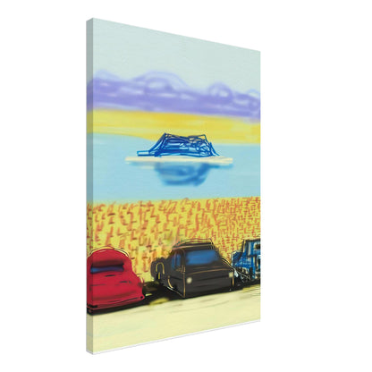 David Hockney, The Yosemite Suite, Yosemite mountains and lush green forests, canvas print, 60 × 75 cm (24 × 30 in)
