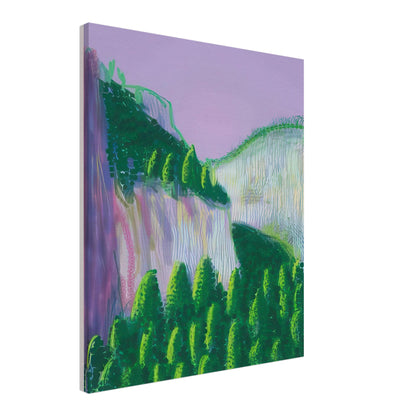 David Hockney, The Yosemite Suite, Yosemite mountains and lush green forests, canvas print, 60 × 80 cm (24 × 32 in)