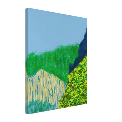 David Hockney, The Yosemite Suite, Yosemite mountains and lush green forests, canvas print, 60 × 60 cm (24 × 24 in)