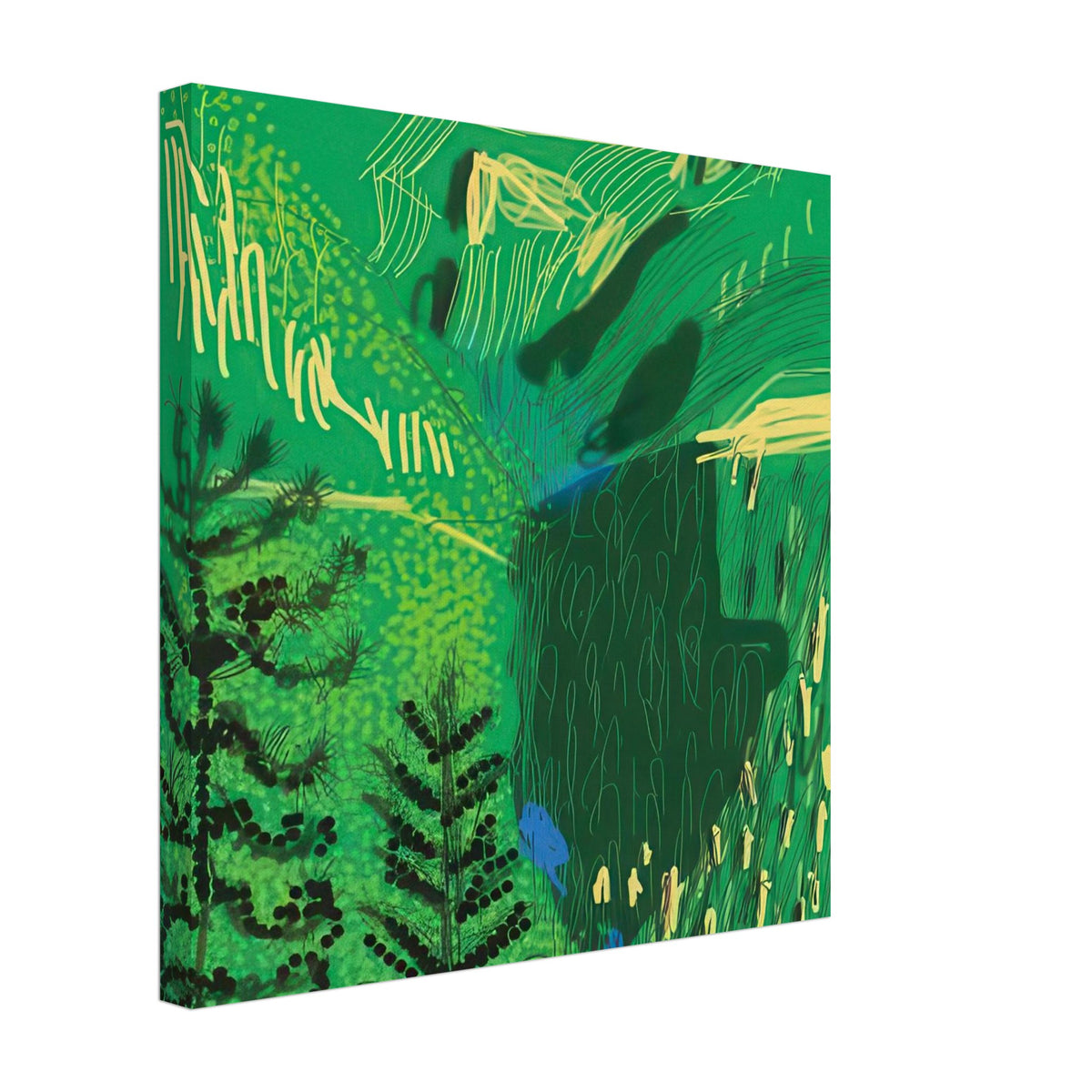 David Hockney, The Yosemite Suite, Yosemite mountains and lush green forests, canvas print, 40 × 50 cm (16 × 20 in)