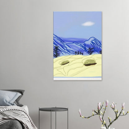David Hockney, The Yosemite Suite, Yosemite mountains and lush green forests, canvas print