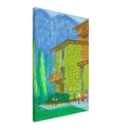 David Hockney, The Yosemite Suite, Yosemite mountains and lush green forests, canvas print, 50 × 70 cm (20 × 28 in)