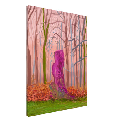 David Hockney, The Arrival of Spring (15 March), woodland path and budding trees, canvas print, 50 × 70 cm (20 × 28 in)