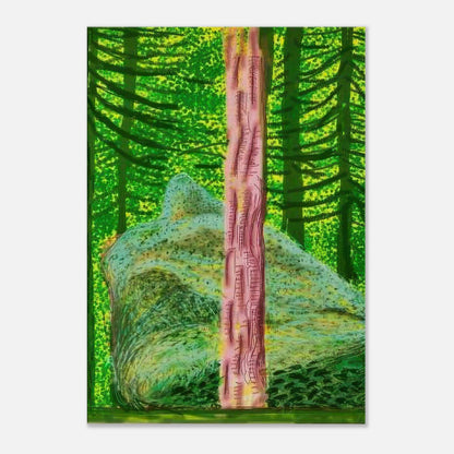 David Hockney, The Yosemite Suite, Yosemite mountains and lush green forests, canvas print