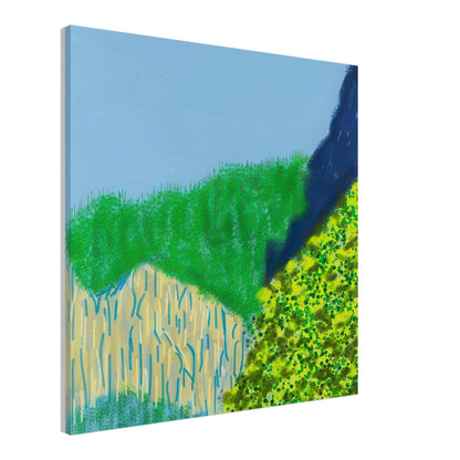 David Hockney, The Yosemite Suite, Yosemite mountains and lush green forests, canvas print, 60 × 80 cm (24 × 32 in)