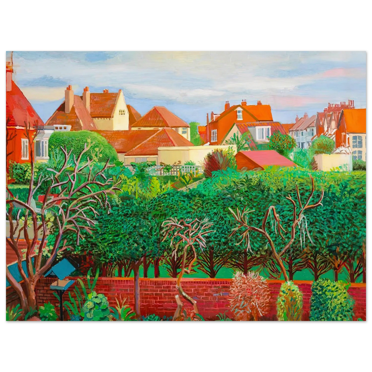 David Hockney Bridlington Rooftops poster