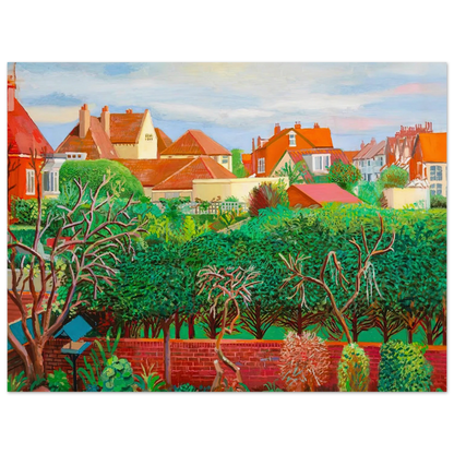 David Hockney Bridlington Rooftops poster
