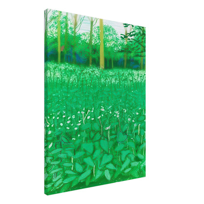 David Hockney, The Arrival of Spring (15 March), woodland path and budding trees, canvas print, 50 × 60 cm (20 × 24 in)