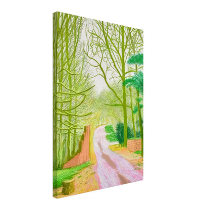 David Hockney, The Arrival of Spring (15 March), woodland path and budding trees, canvas print, 40 × 50 cm (16 × 20 in)