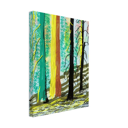 David Hockney, The Yosemite Suite, Yosemite mountains and lush green forests, canvas print, 40 × 60 cm (16 × 24 in)