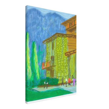 David Hockney, The Yosemite Suite, Yosemite mountains and lush green forests, canvas print, 70 × 100 cm (28 × 40 in)