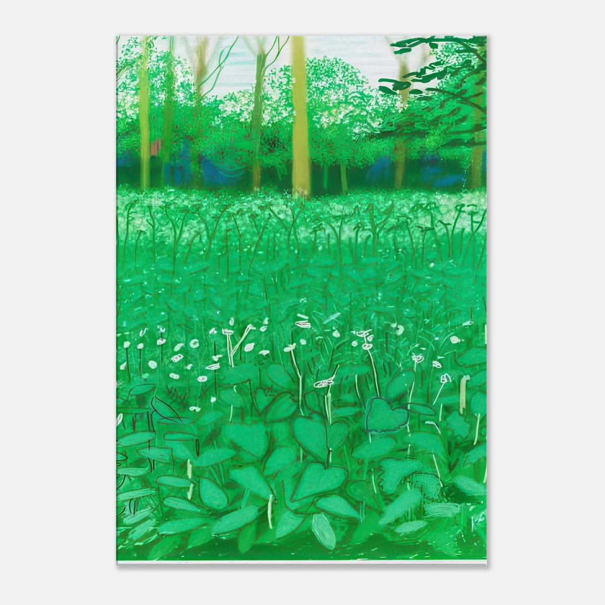 David Hockney, The Arrival of Spring (15 March), woodland path and budding trees, canvas print