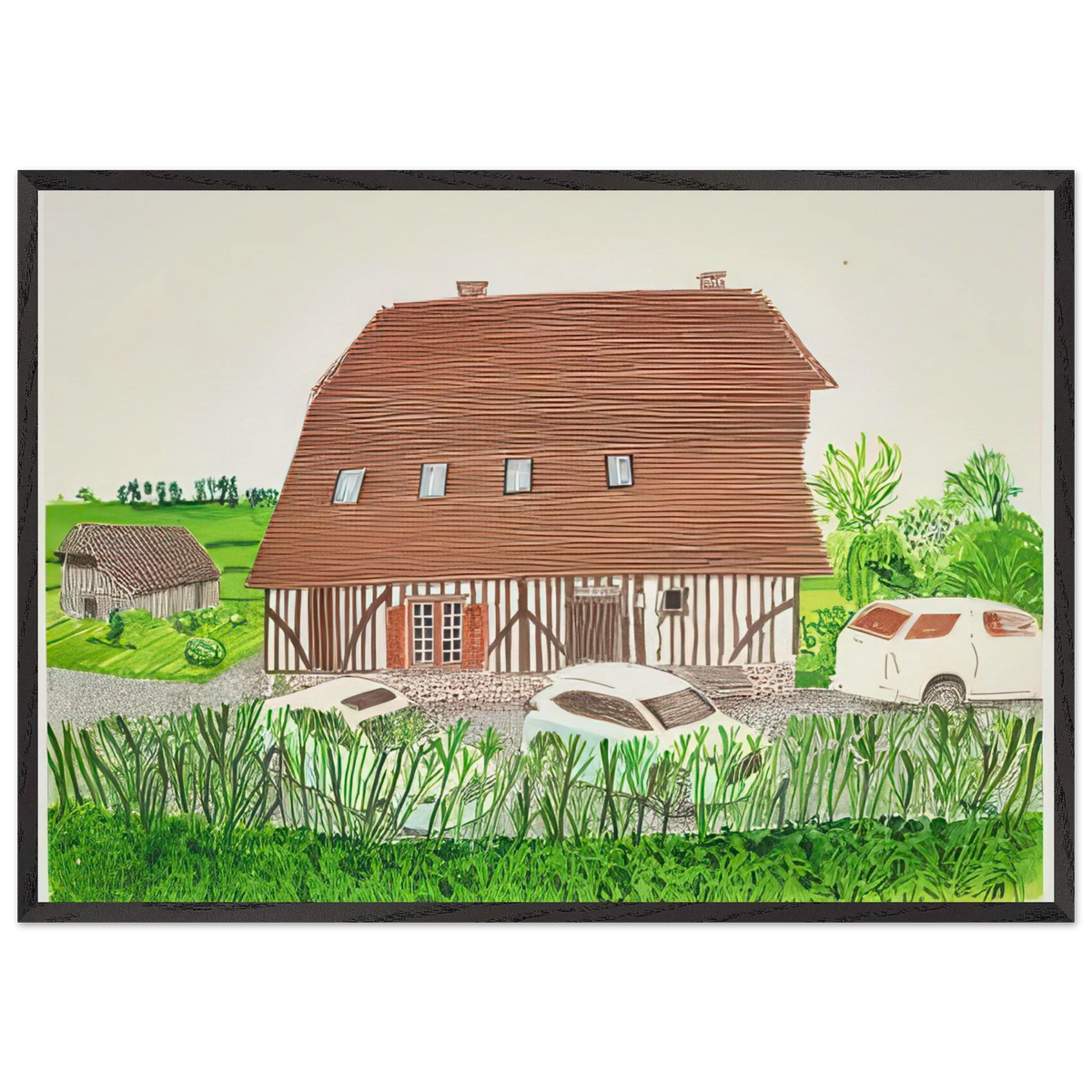 In Front Of House Looking South - Signed Print by David Hockney