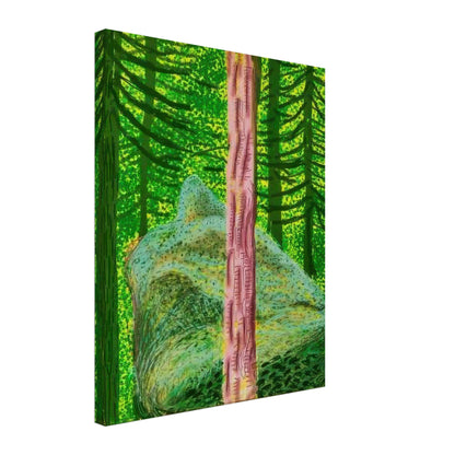 David Hockney, The Yosemite Suite, Yosemite mountains and lush green forests, canvas print, 60 × 80 cm (24 × 32 in)