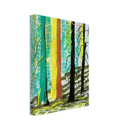 David Hockney, The Yosemite Suite, Yosemite mountains and lush green forests, canvas print, 30 × 40 cm (12 × 16 in)