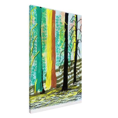 David Hockney, The Yosemite Suite, Yosemite mountains and lush green forests, canvas print, 60 × 80 cm (24 × 32 in)