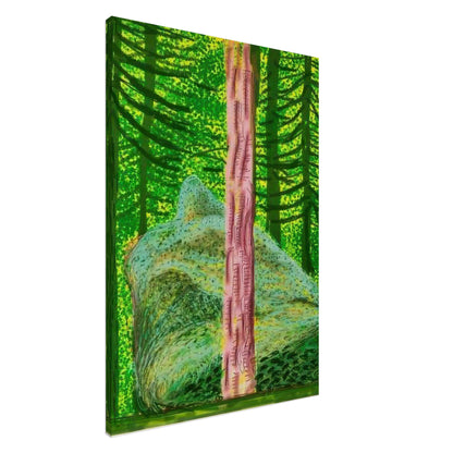 David Hockney, The Yosemite Suite, Yosemite mountains and lush green forests, canvas print, 20 × 25 cm (8 × 10 in)