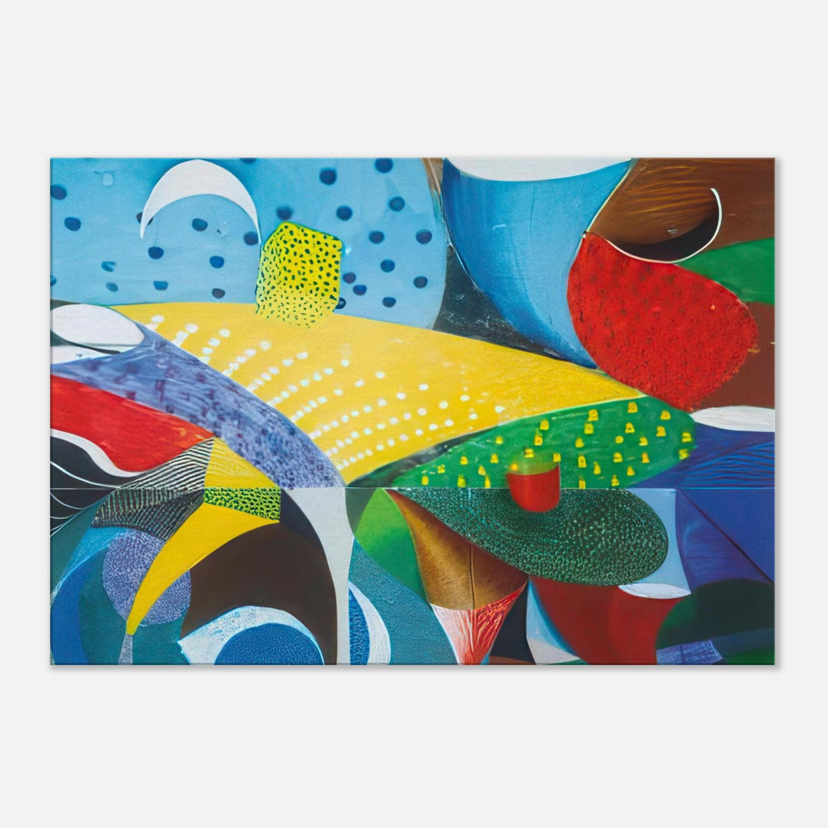 Fourth Detail, Snails Pace, March 27th 1995 by David Hockney, canvas print showing an expressive print detail with enlarged forms and a landscape-like composition.