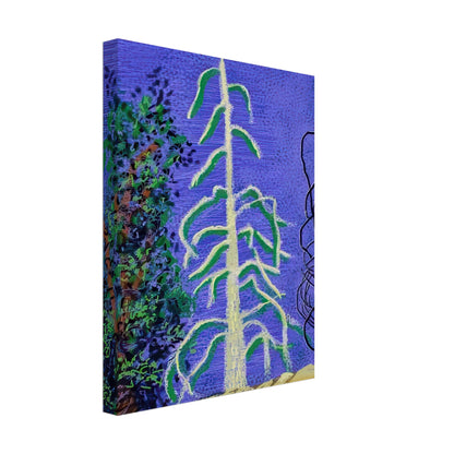 David Hockney, The Yosemite Suite, Yosemite mountains and lush green forests, canvas print, 27 × 35 cm (11 × 14 in)