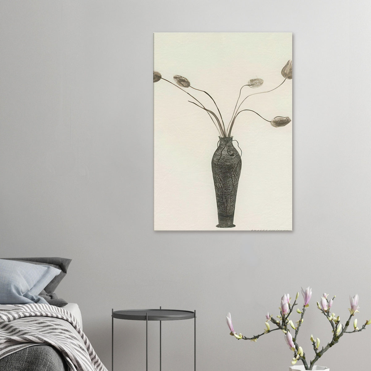 David Hockney, Tulips, colourful tulip still life, canvas print