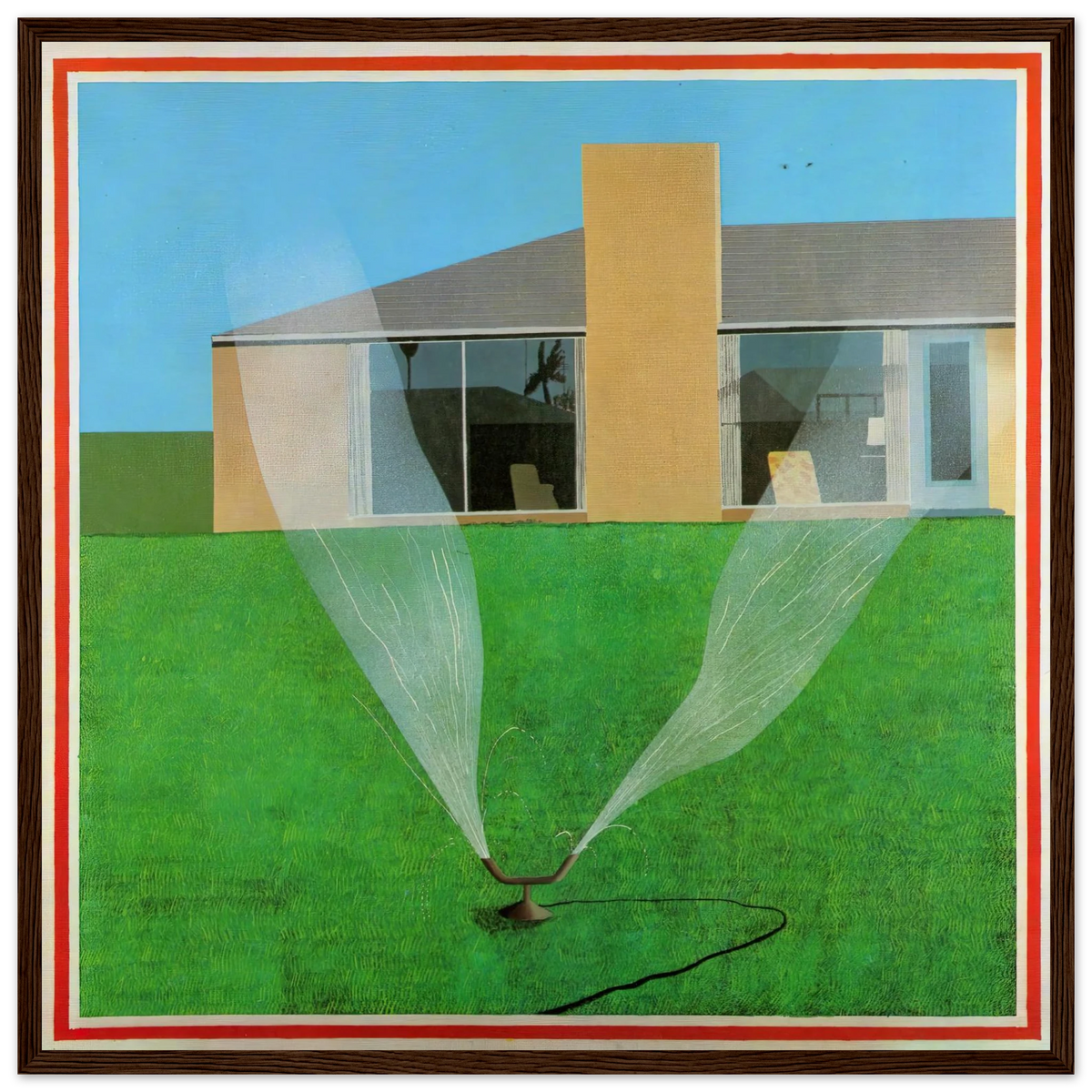 David Hockney A Lawn Sprinkler framed art print