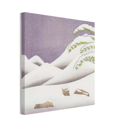 David Hockney, Snow, rolling snowy hills and snow-covered branches, canvas print, 40 × 40 cm (16 × 16 in)