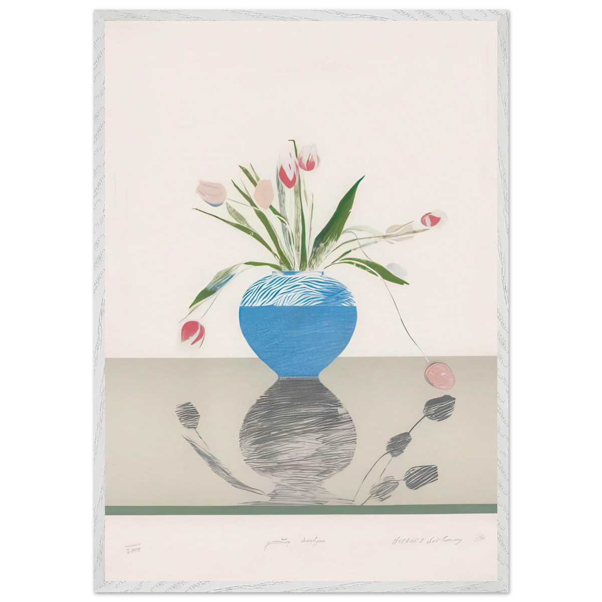 Pretty Tulips by David Hockney Framed Art Print