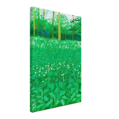 David Hockney, The Arrival of Spring (15 March), woodland path and budding trees, canvas print, 70 × 100 cm (28 × 40 in)