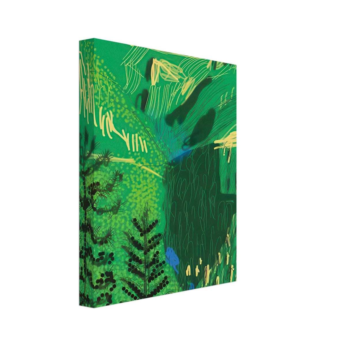 David Hockney, The Yosemite Suite, Yosemite mountains and lush green forests, canvas print, 50 × 60 cm (20 × 24 in)