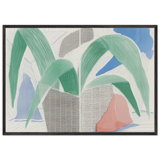 Green Grey Blue Plant July by David Hockney