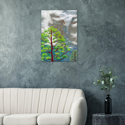 David Hockney, The Yosemite Suite, Yosemite mountains and lush green forests, canvas print