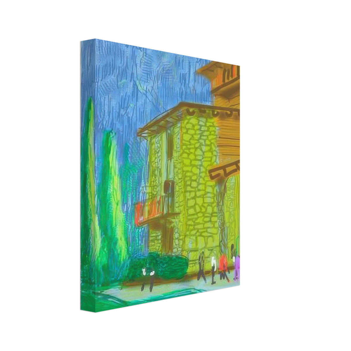 David Hockney, The Yosemite Suite, Yosemite mountains and lush green forests, canvas print, 40 × 60 cm (16 × 24 in)