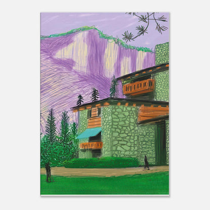 David Hockney, The Yosemite Suite, Yosemite mountains and lush green forests, canvas print
