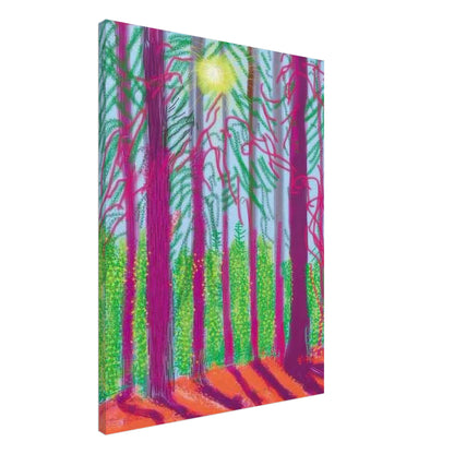 David Hockney, The Yosemite Suite, Yosemite mountains and lush green forests, canvas print, 30 × 40 cm (12 × 16 in)