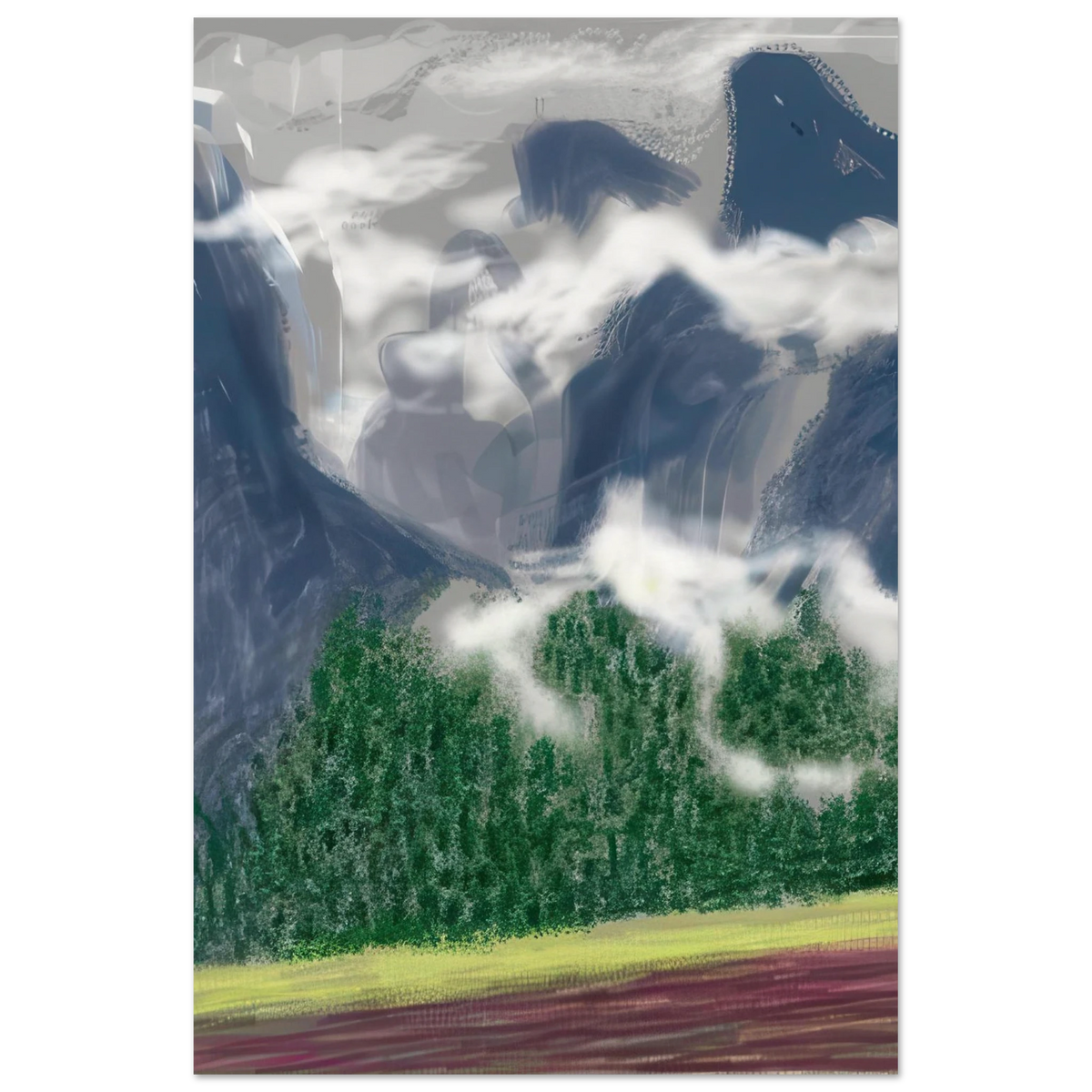 Yosemite II, October 5th 2011 by David Hockney Poster