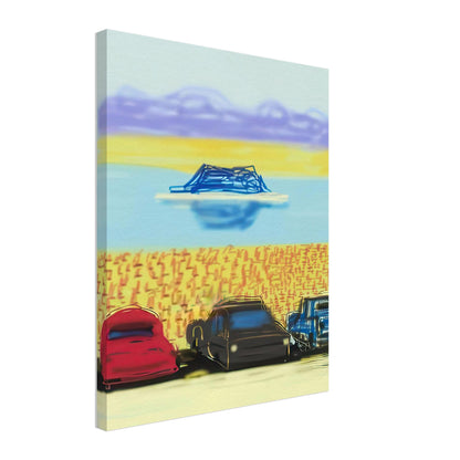 David Hockney, The Yosemite Suite, Yosemite mountains and lush green forests, canvas print, 30 × 40 cm (12 × 16 in)
