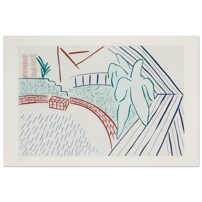My Pool And Terrace  by David Hockney Poster
