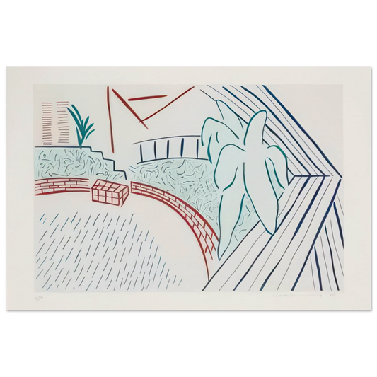 My Pool And Terrace  by David Hockney Poster