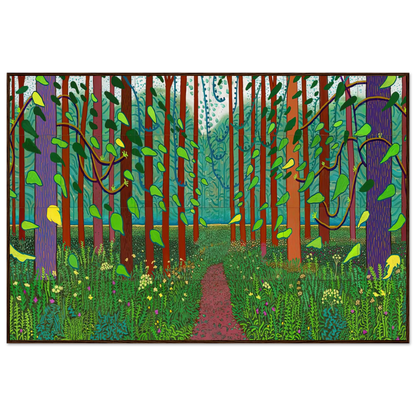 David Hockney The Arrival of Spring in Woldgate framed art print