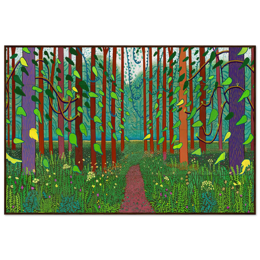 David Hockney The Arrival of Spring in Woldgate framed art print