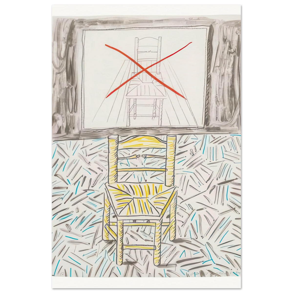 The Perspective Lesson by David Hockney Poster